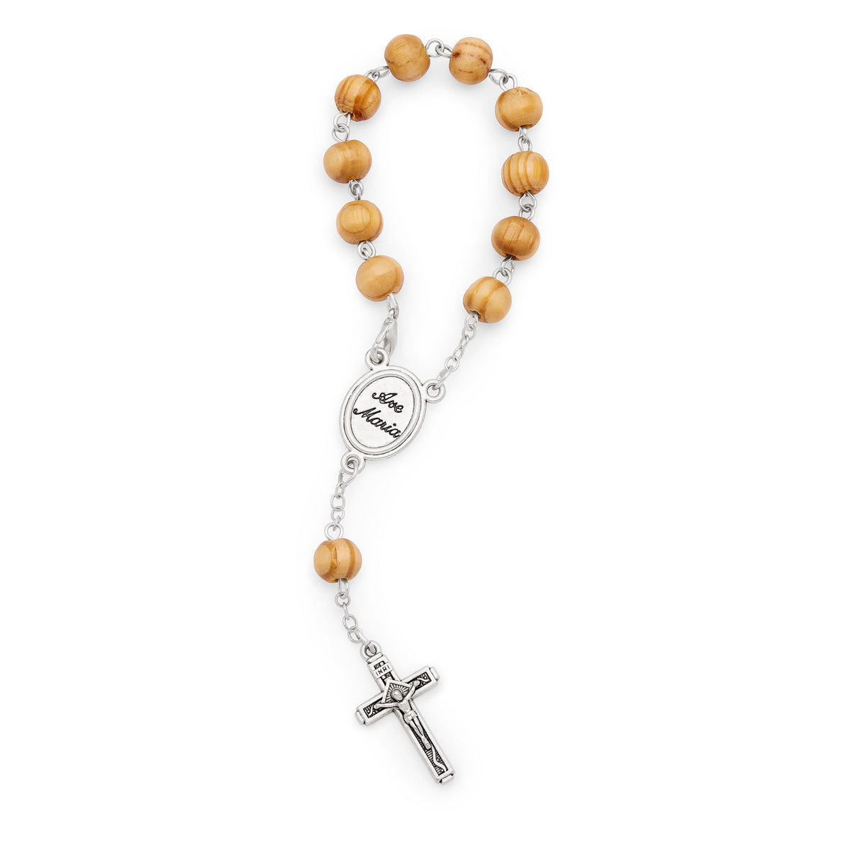 Saint Carlo Acutis One-Decade Rosary with Wooden Beads