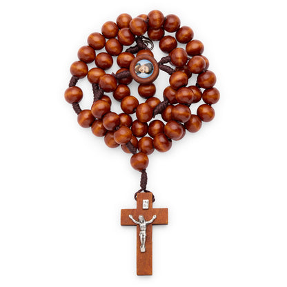 Saint Carlo Acutis Rosary with Wooden Beads