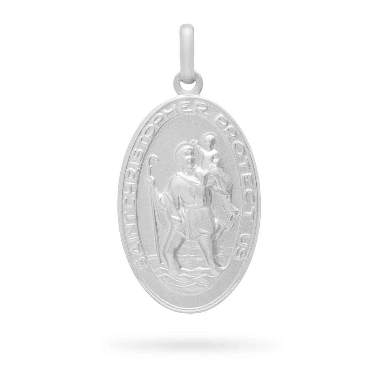 Saint Christopher Oval Sterling Silver Medal