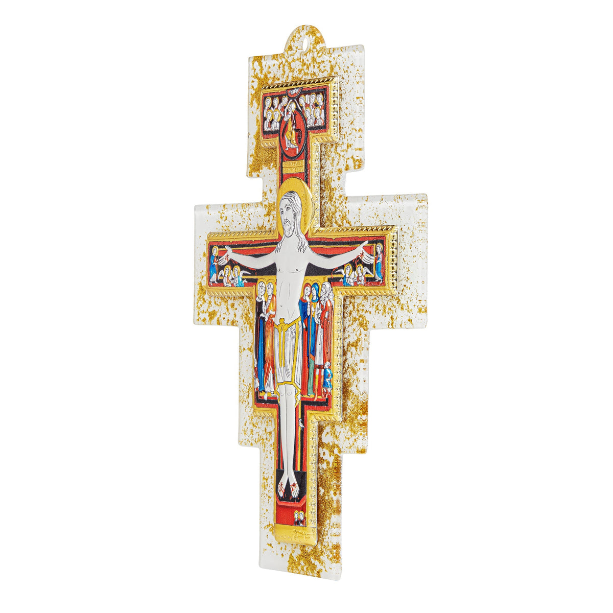 Colorful Murano Glass San Damiano Crucifix