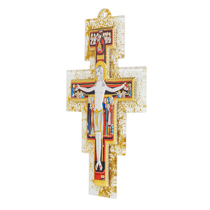 Colorful Murano Glass San Damiano Crucifix