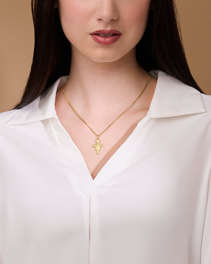 Saint Damien Gold Plated Cross