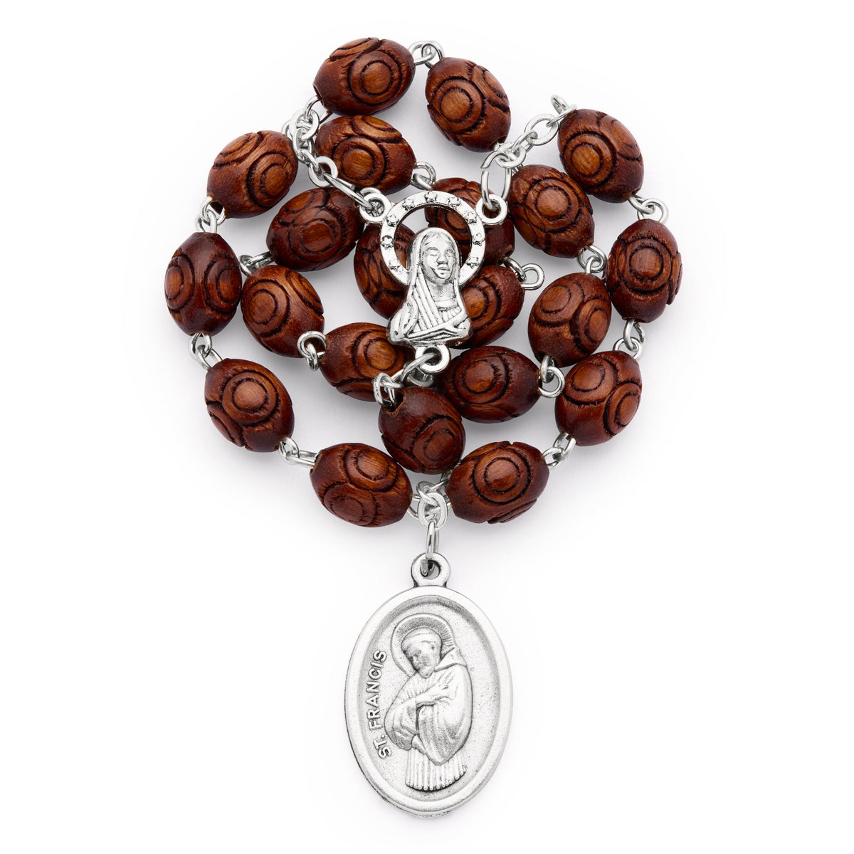Saint Francis Wooden Devotional Rosary