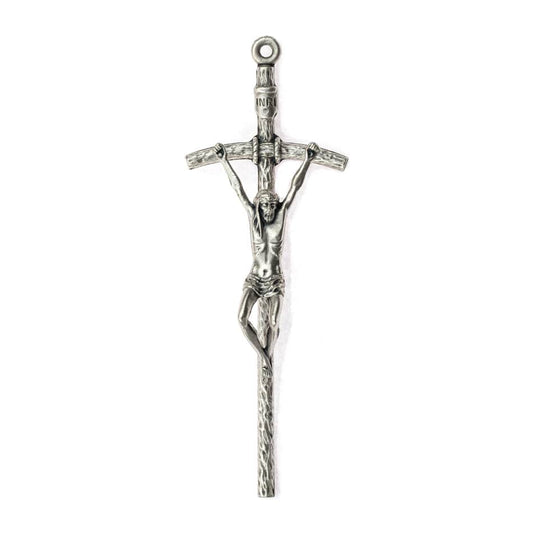 Saint John Paul II Pastorale Pewter Cross - 14 cm