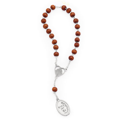 Saint Peregrine Wooden Devotional Rosary