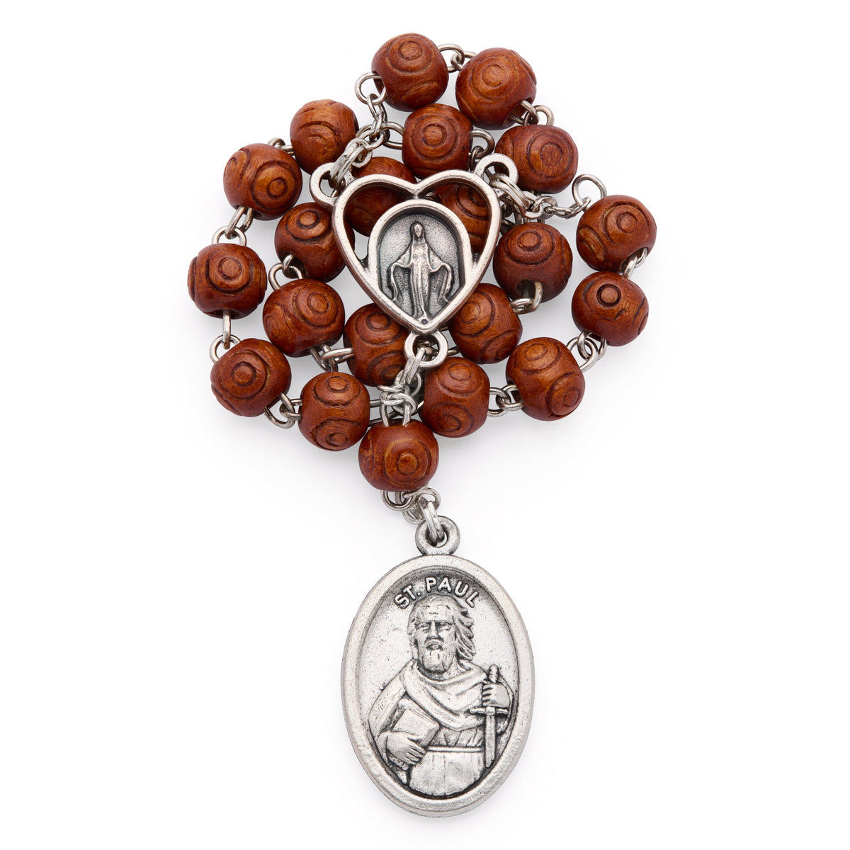 Saint Peter and Saint Paul Wooden Devotional Rosary