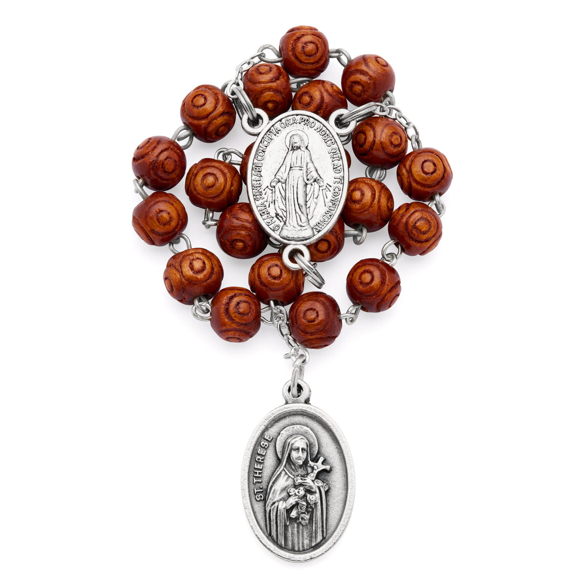 Saint Thérèse of Lisieux Wooden Devotional Rosary