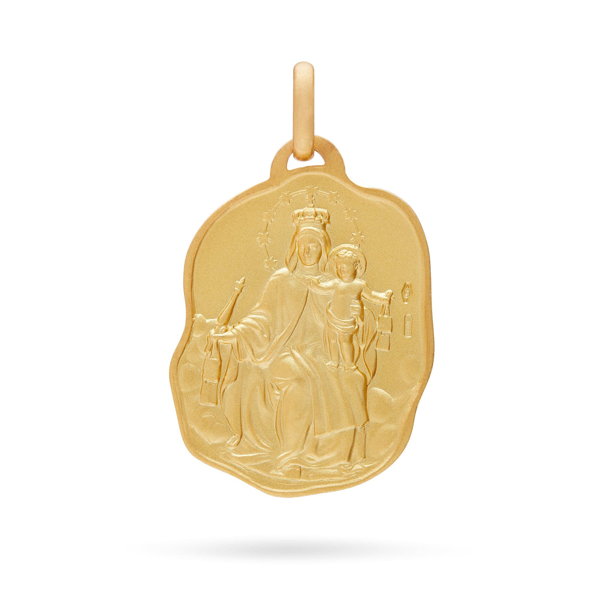 Yellow Gold Irregular Scapular Medal