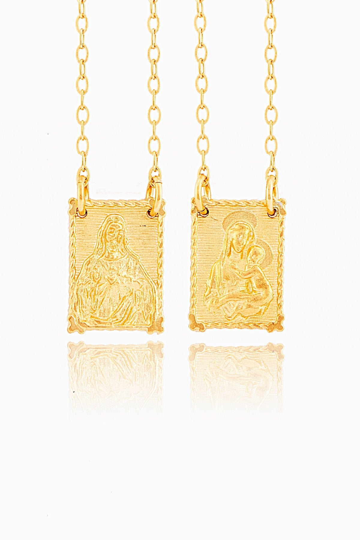 SCAPULAR STERLING SILVER 925 GOLD PLATED