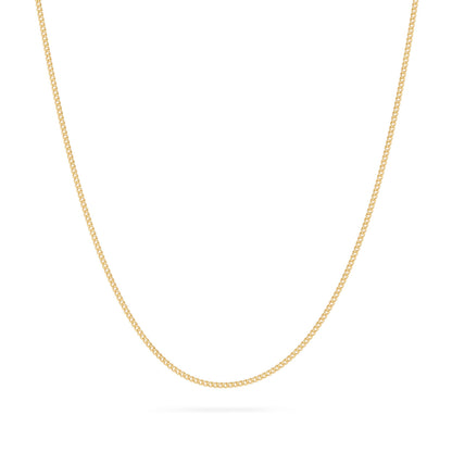 Short Yellow Gold Curb Chain Necklace