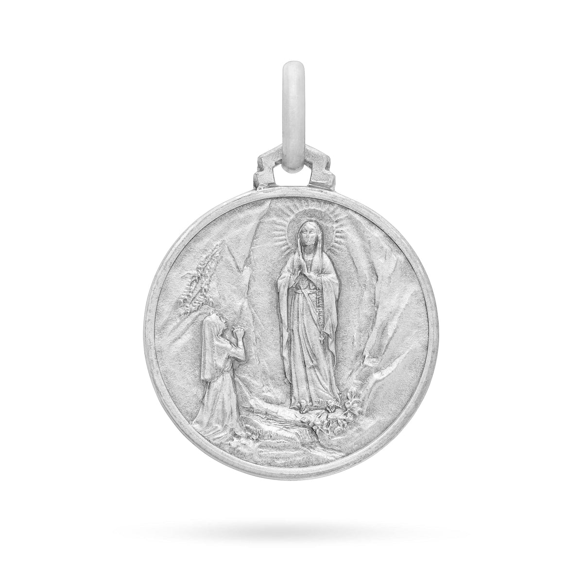 Silver medal of Our Lady of Lourdes