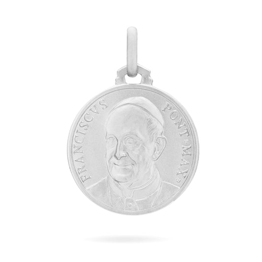 Silver medal of Pope Francis and Saint Francis of Assis
