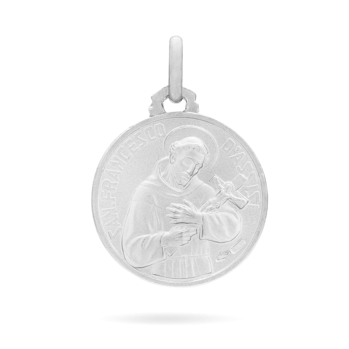 Silver medal of Pope Francis and Saint Francis of Assis