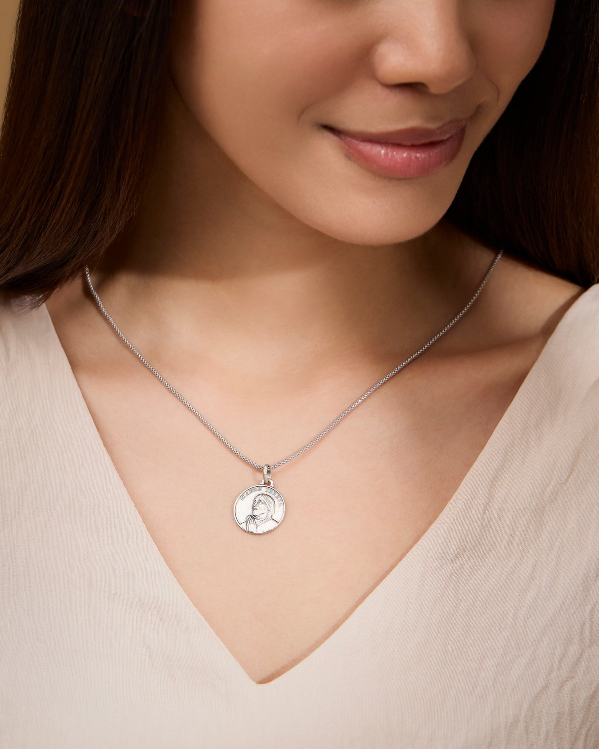 Silver medal of Saint Teresa of Calcutta