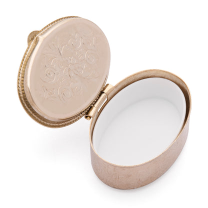 Small Oval Pill Box in Gold-tone Metal of St.Peter's Basilica