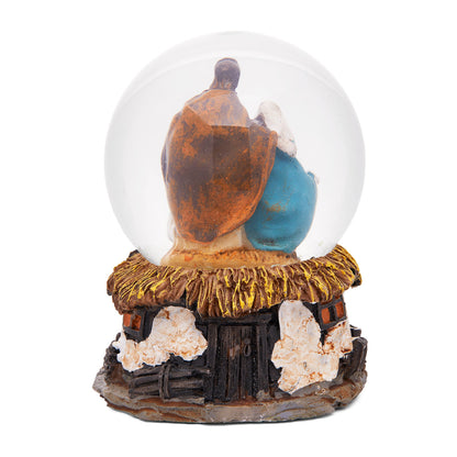 Snow Globe With Nativity Scene on Resin Hut
