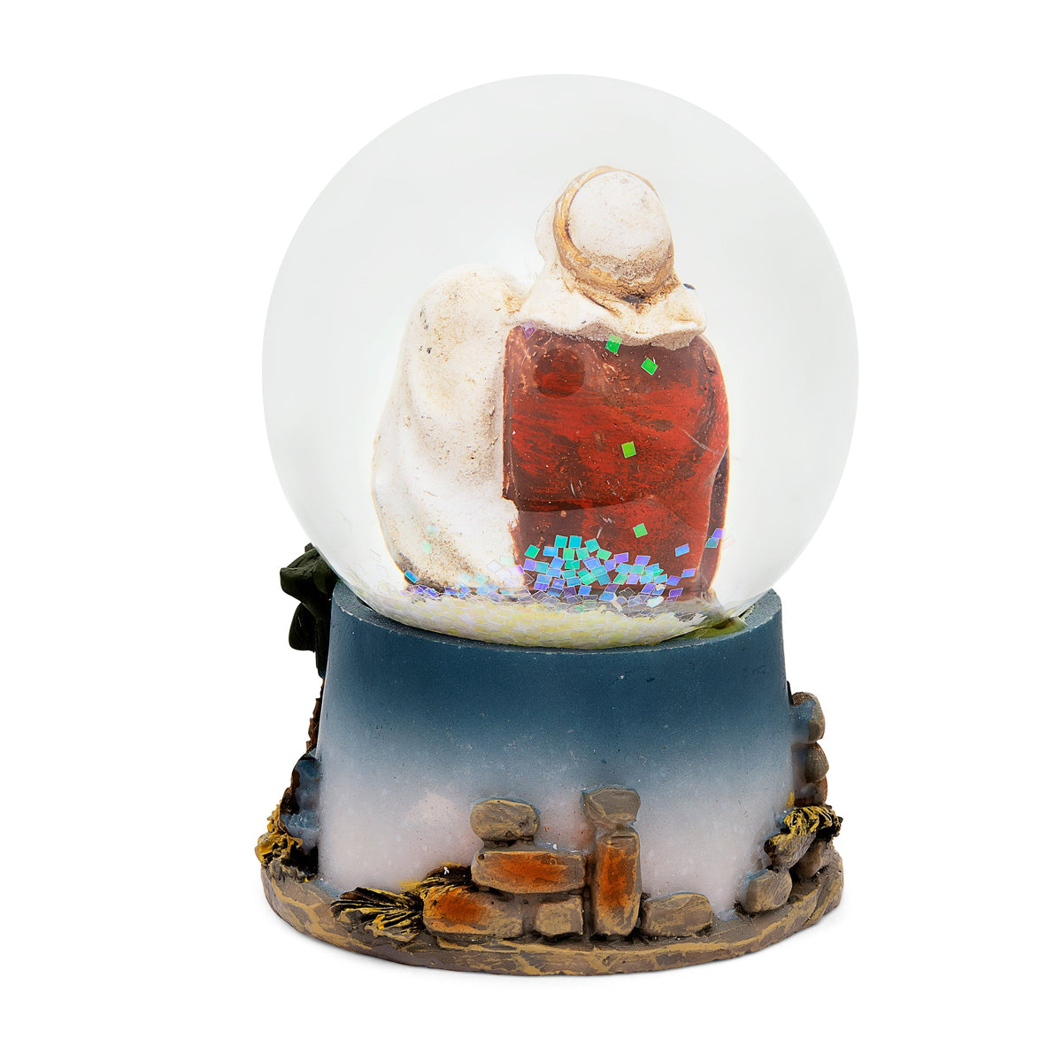 Snow Globe With Resin Nativity Scene