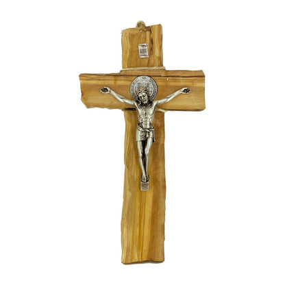 Solid Olive Wood St. Benedict Crucifix
