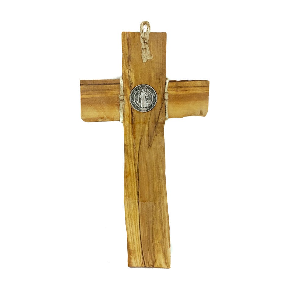 Solid Olive Wood St. Benedict Crucifix