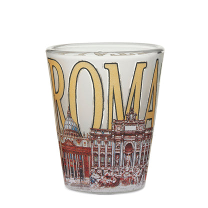 Souvenir Shot Glass with Rome's Monuments