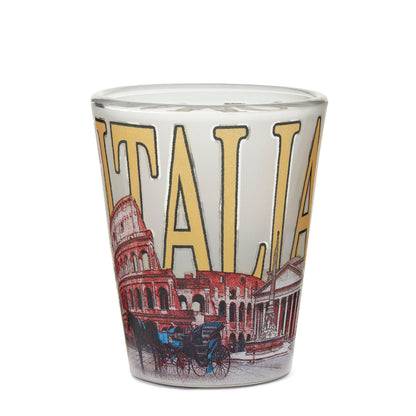 Souvenir Shot Glass with Rome's Monuments
