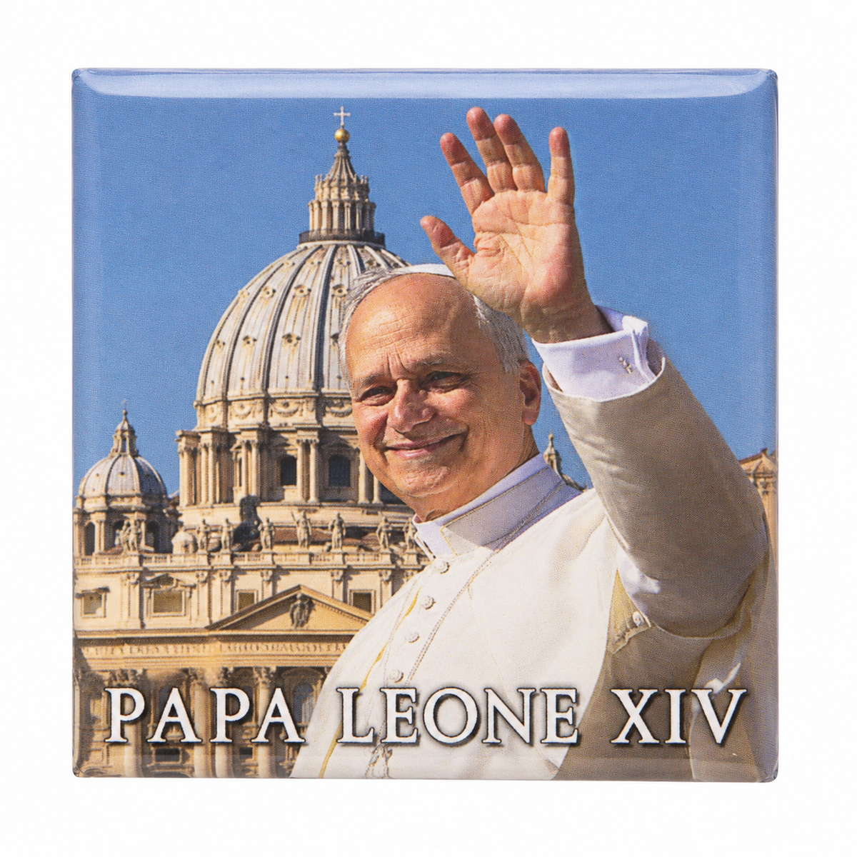 Square Magnet of Pope Leo XIV