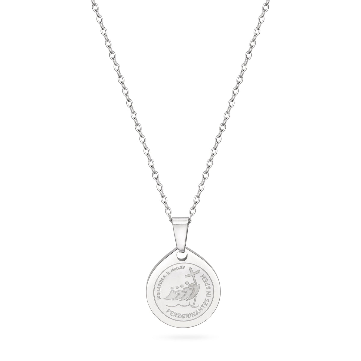 Stainless Steel Necklace with Jubilee 2025 Medal