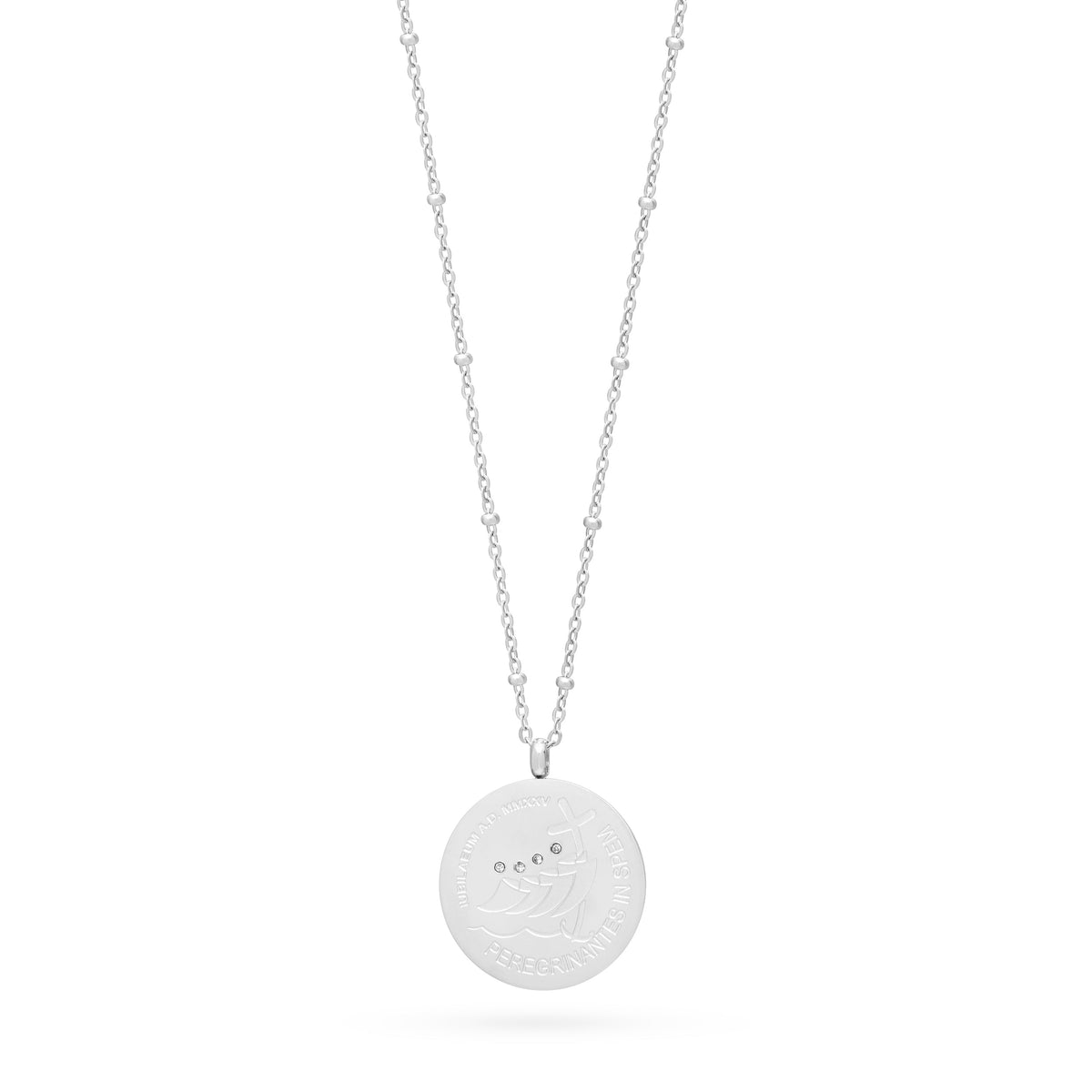 Stainless Steel Necklace with Jubilee 2025 Pendant
