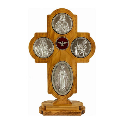 Standing Olive Wood Scapular Cross
