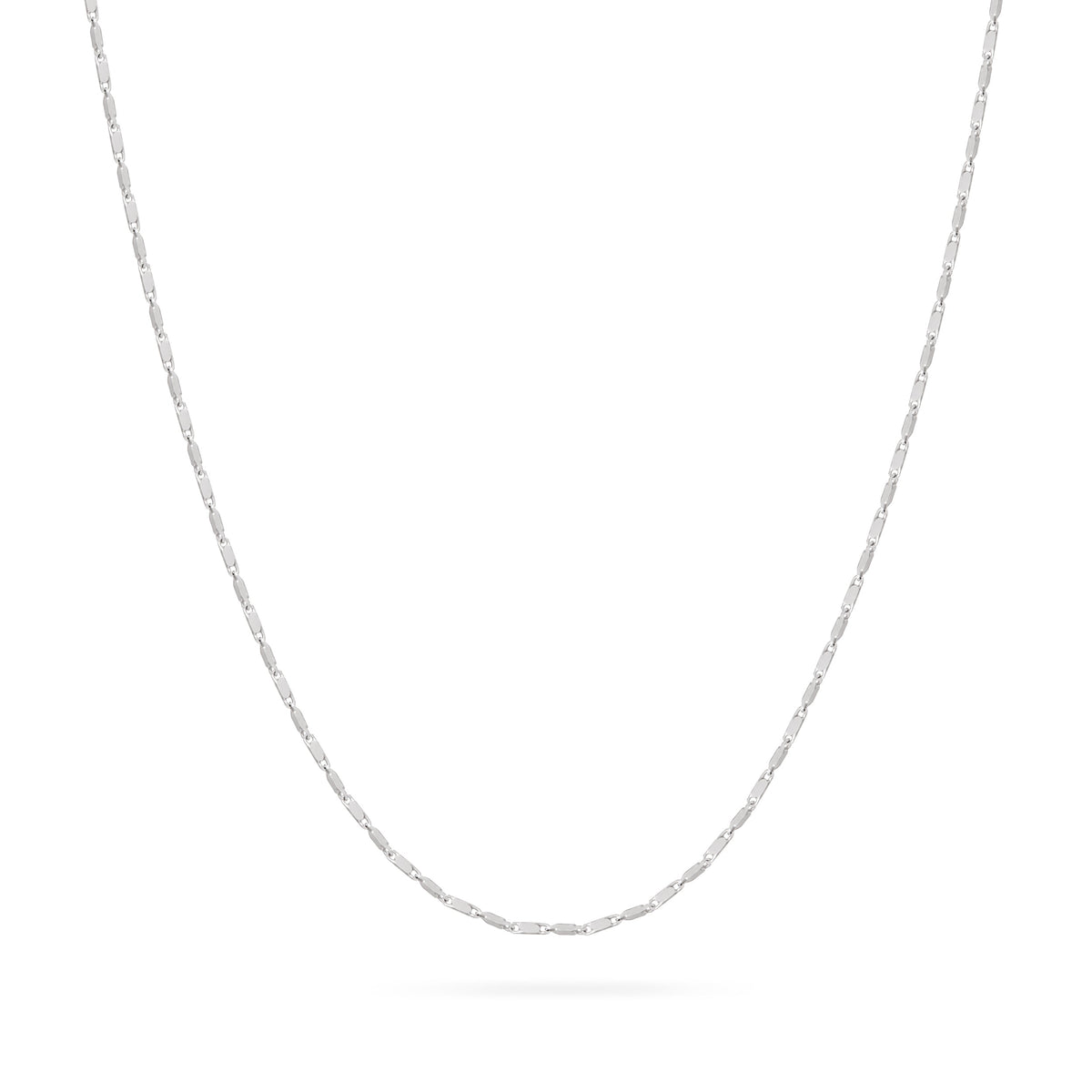 Sterling Silver Bar Link Chain Necklace
