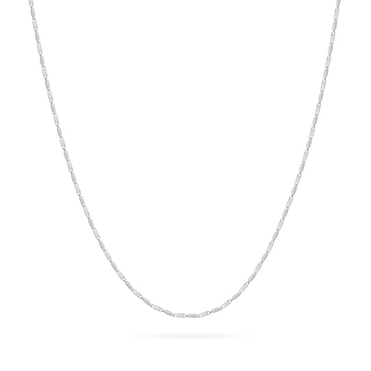 Sterling Silver Bar Link Chain Necklace