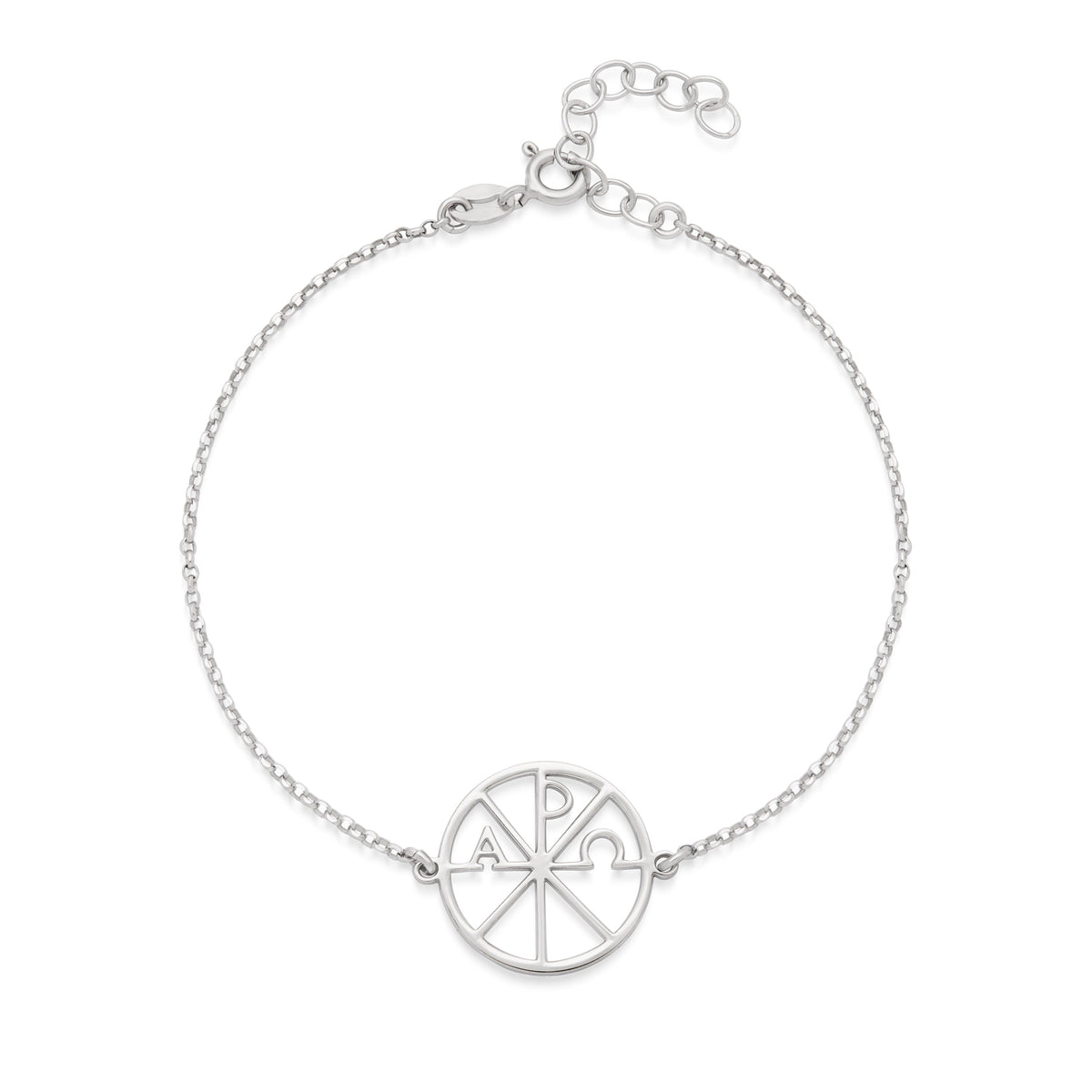 Sterling Silver Bracelet with Chi Rho Medal