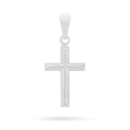 Sterling Silver Cross Pendant With Satin Interior