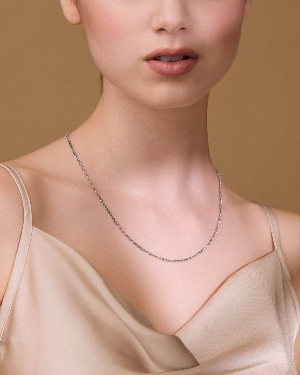 Sterling Silver Curb Chain Necklace