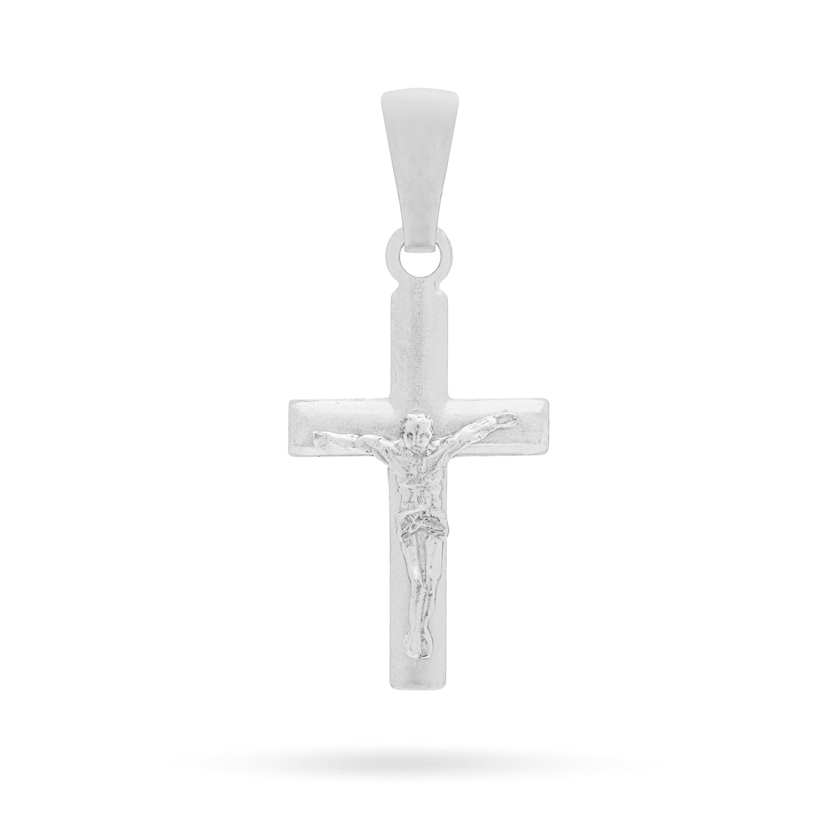 Sterling Silver Domed Crucifix Pendant