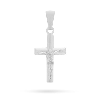 Sterling Silver Domed Crucifix Pendant