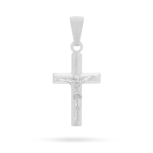 Sterling Silver Domed Crucifix Pendant