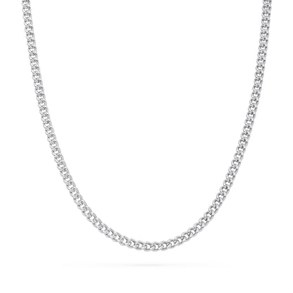 Sterling Silver Hollow Curb Chain Necklace