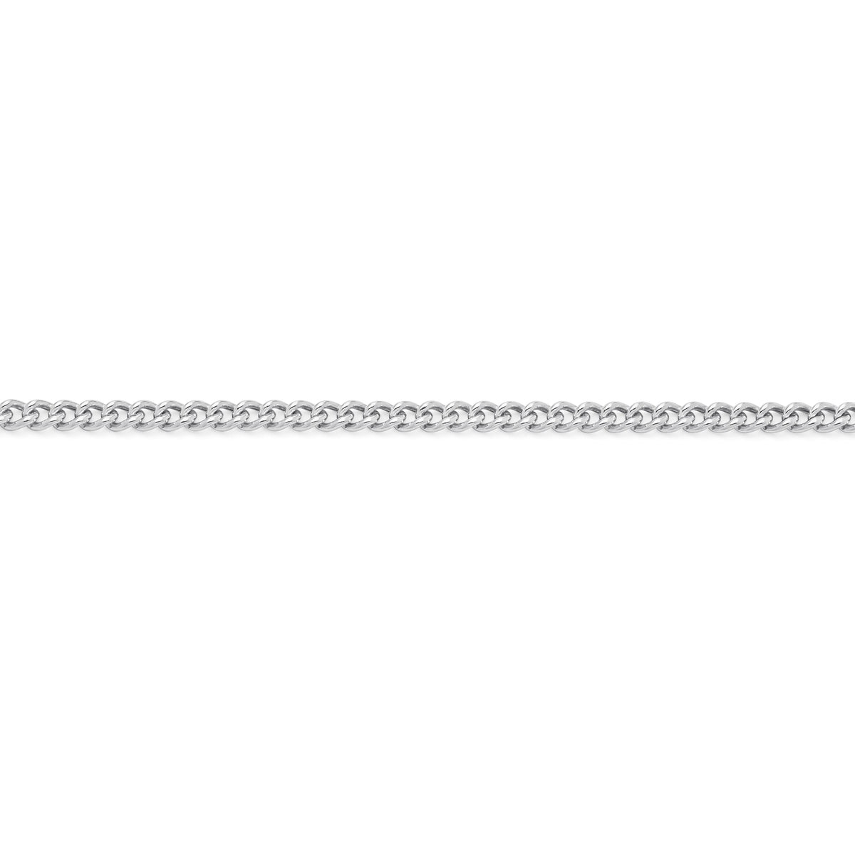Sterling Silver Hollow Curb Chain Necklace