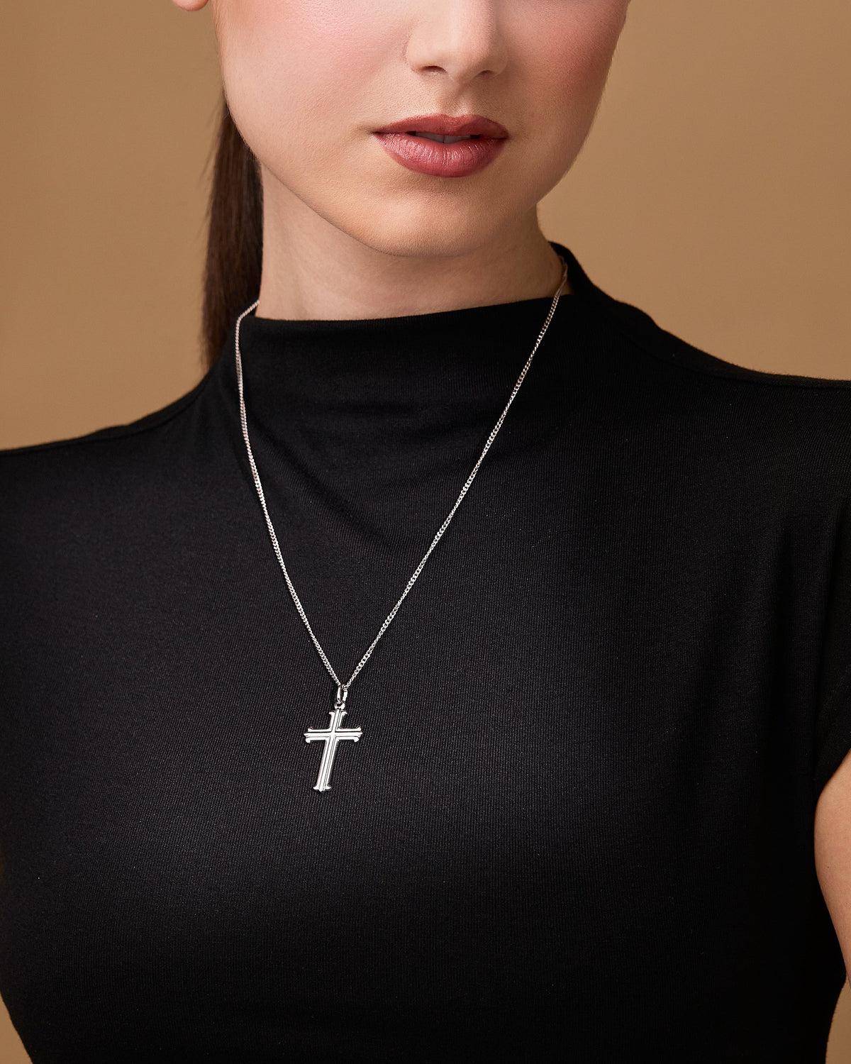Sterling Silver Florentine Cross
