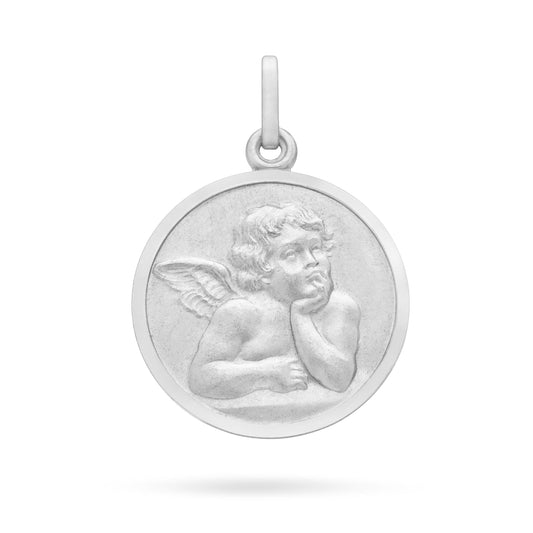 Sterling Silver Guardian Angel Medal
