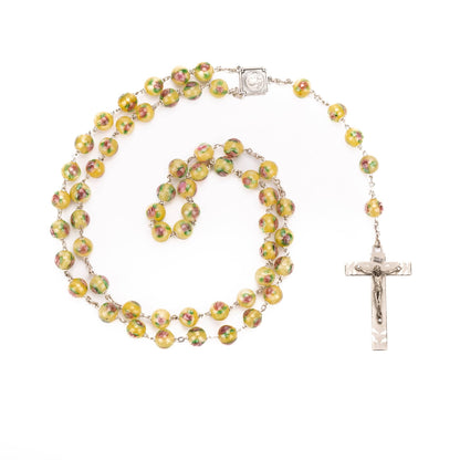 Sterling Silver Lampworked Pearls Rosary