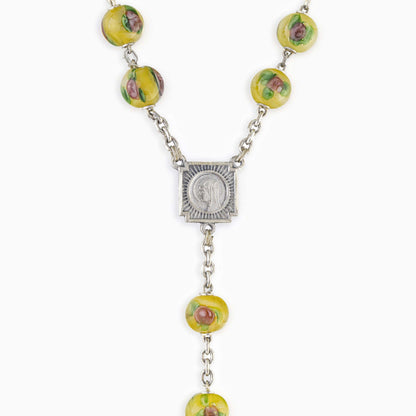 Sterling Silver Lampworked Pearls Rosary