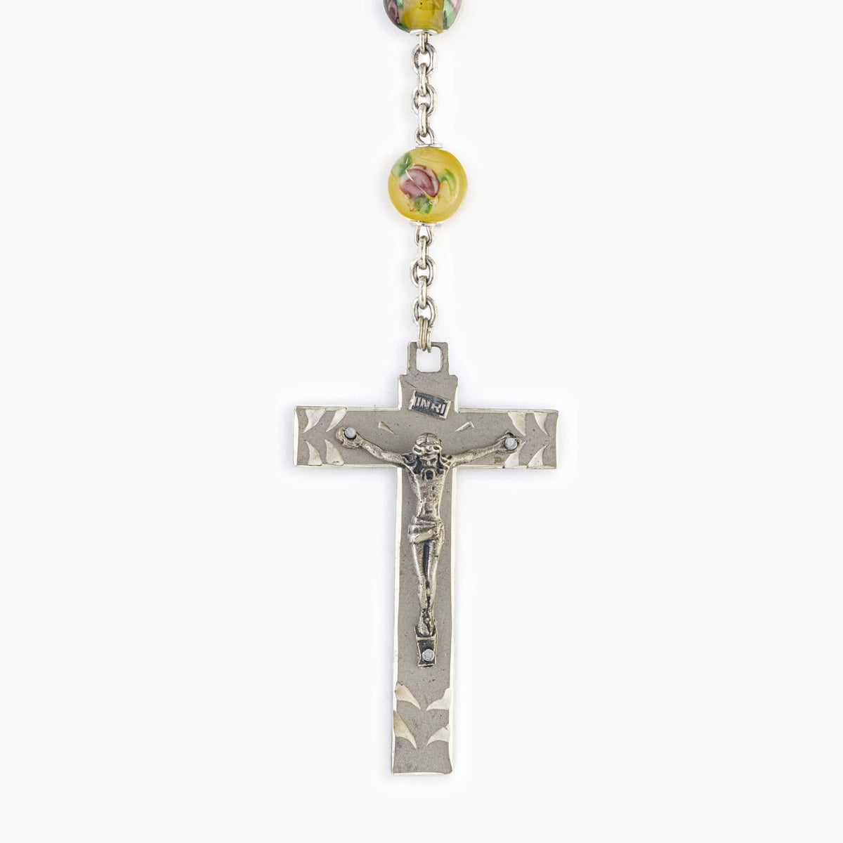 Sterling Silver Lampworked Pearls Rosary
