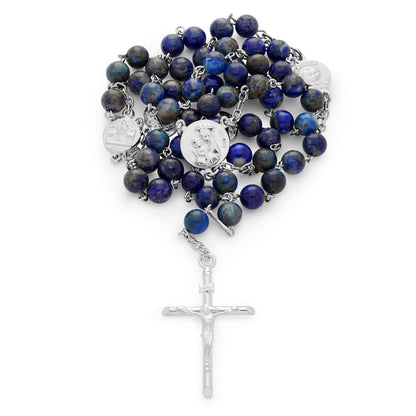 Sterling Silver Lapis Lazuli Rosary