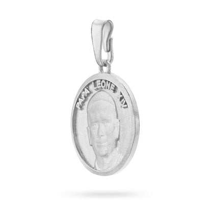 Sterling Silver Medal of Pope Leo XIV and Virgin Mary