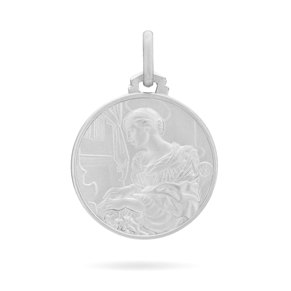 Sterling Silver medal of Saint Cecilia