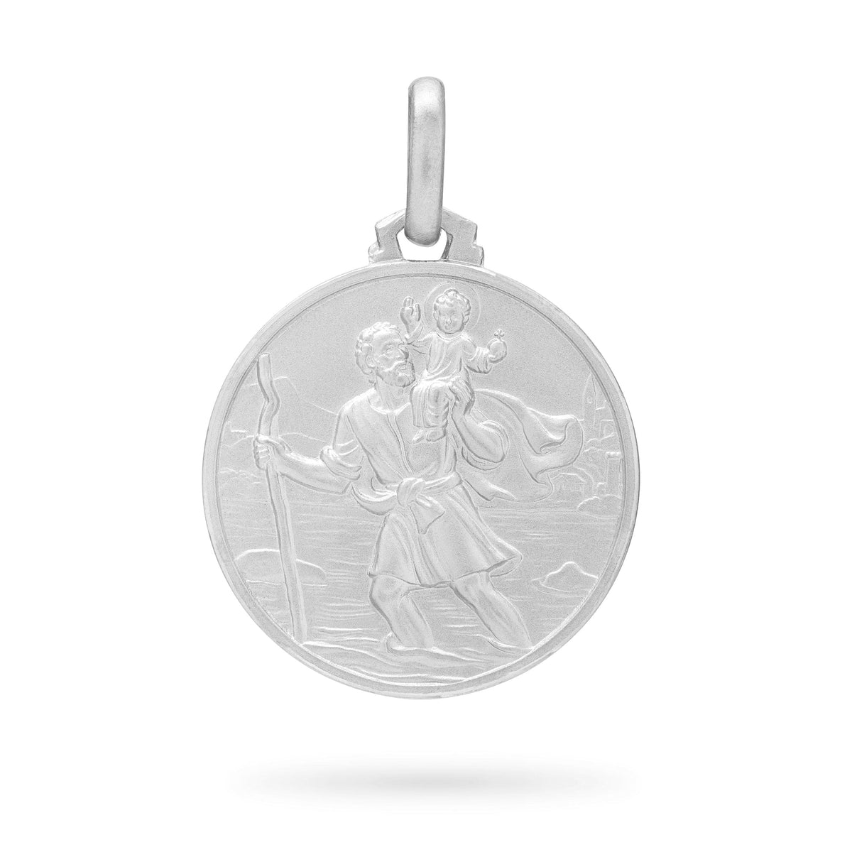 Sterling silver medal of Saint Christopher
