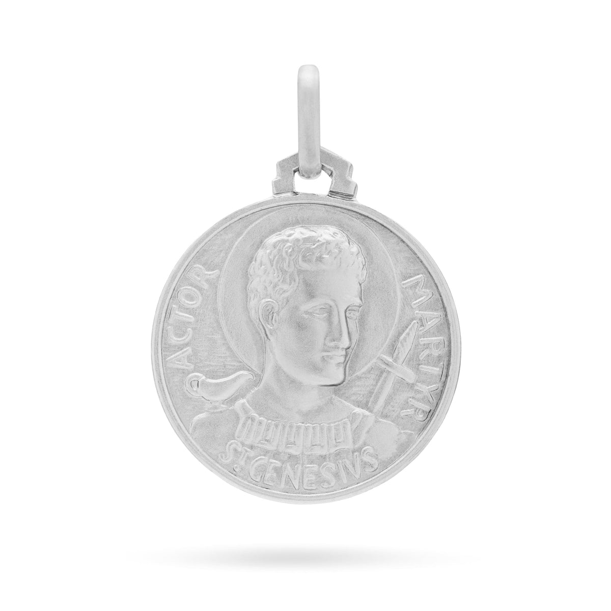 Sterling Silver Medal of Saint Genesius