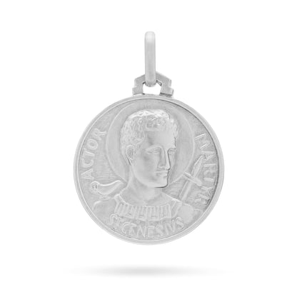 Sterling Silver Medal of Saint Genesius